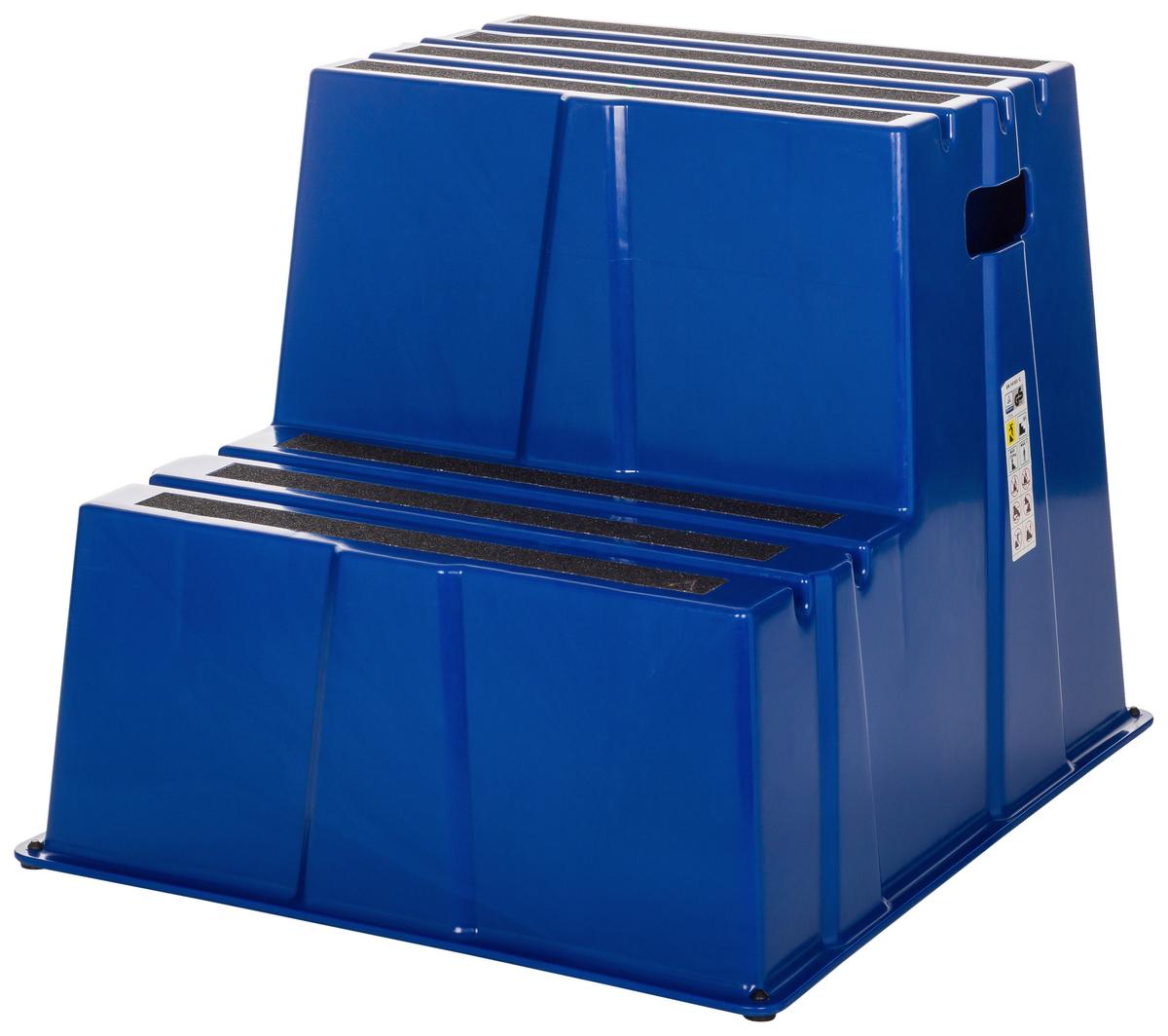 Tritthocker Tio-E2 - Blau, Basics, Kunststoff (57/51/65cm) - MID.YOU