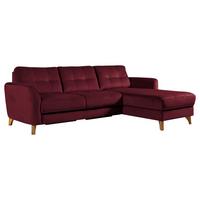 Ecksofa Nordic, Rot S: 238x168 cm - Buchefarben/Rot, Design, Textil (238/168cm) - Livetastic