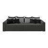 Big Sofa Mit Schlaffunktion Hanna B: 280 Cm Grau - Schwarz/Grau, MODERN, Textil (280/87/145cm)