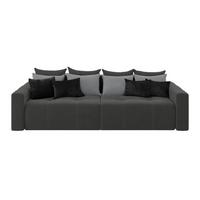 Big Sofa Mit Schlaffunktion Hanna B: 280 Cm Grau - Schwarz/Grau, MODERN, Textil (280/87/145cm)