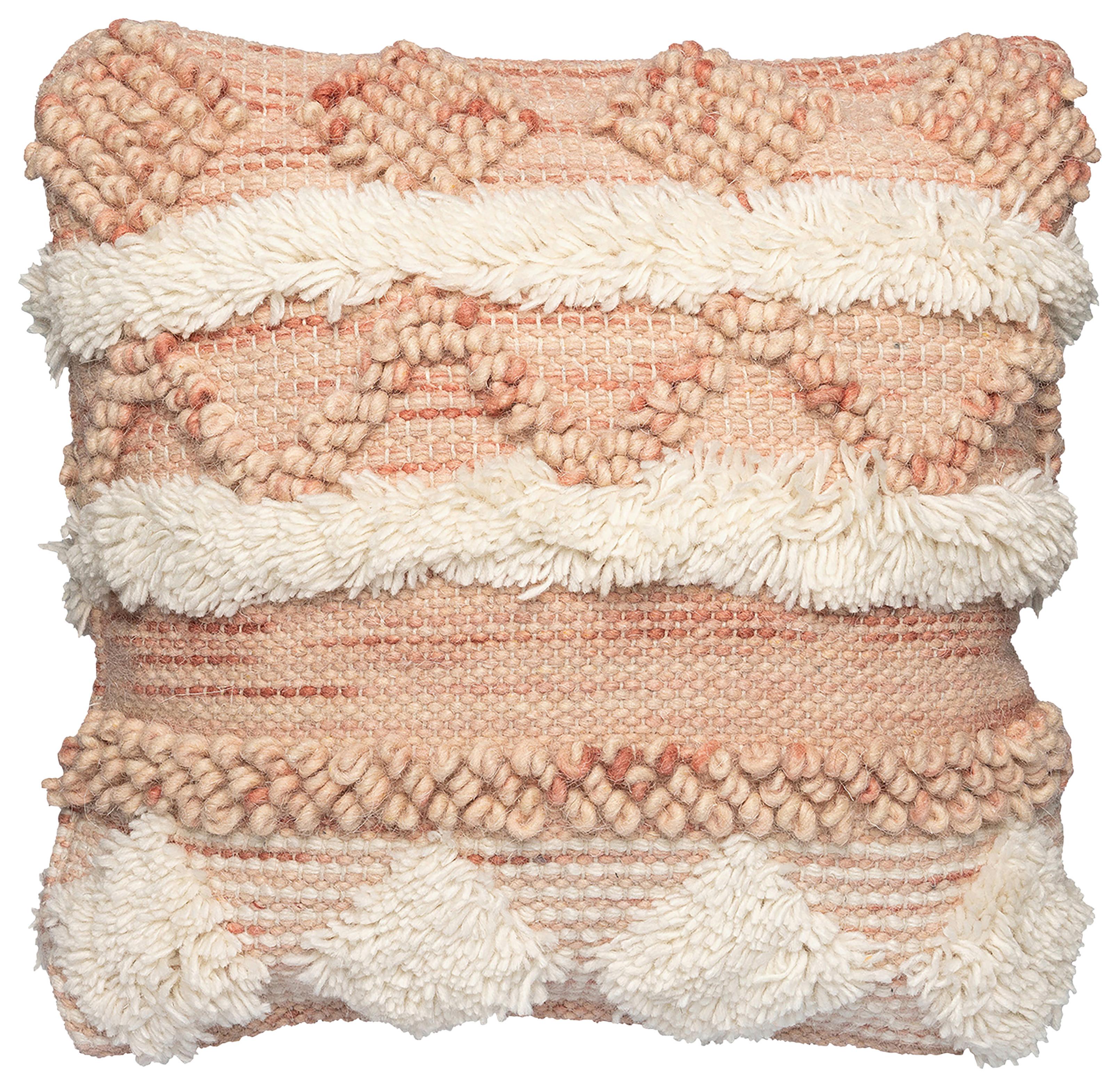 Zierkissen Bohist 225 Creme/rosa B: 45 Cm