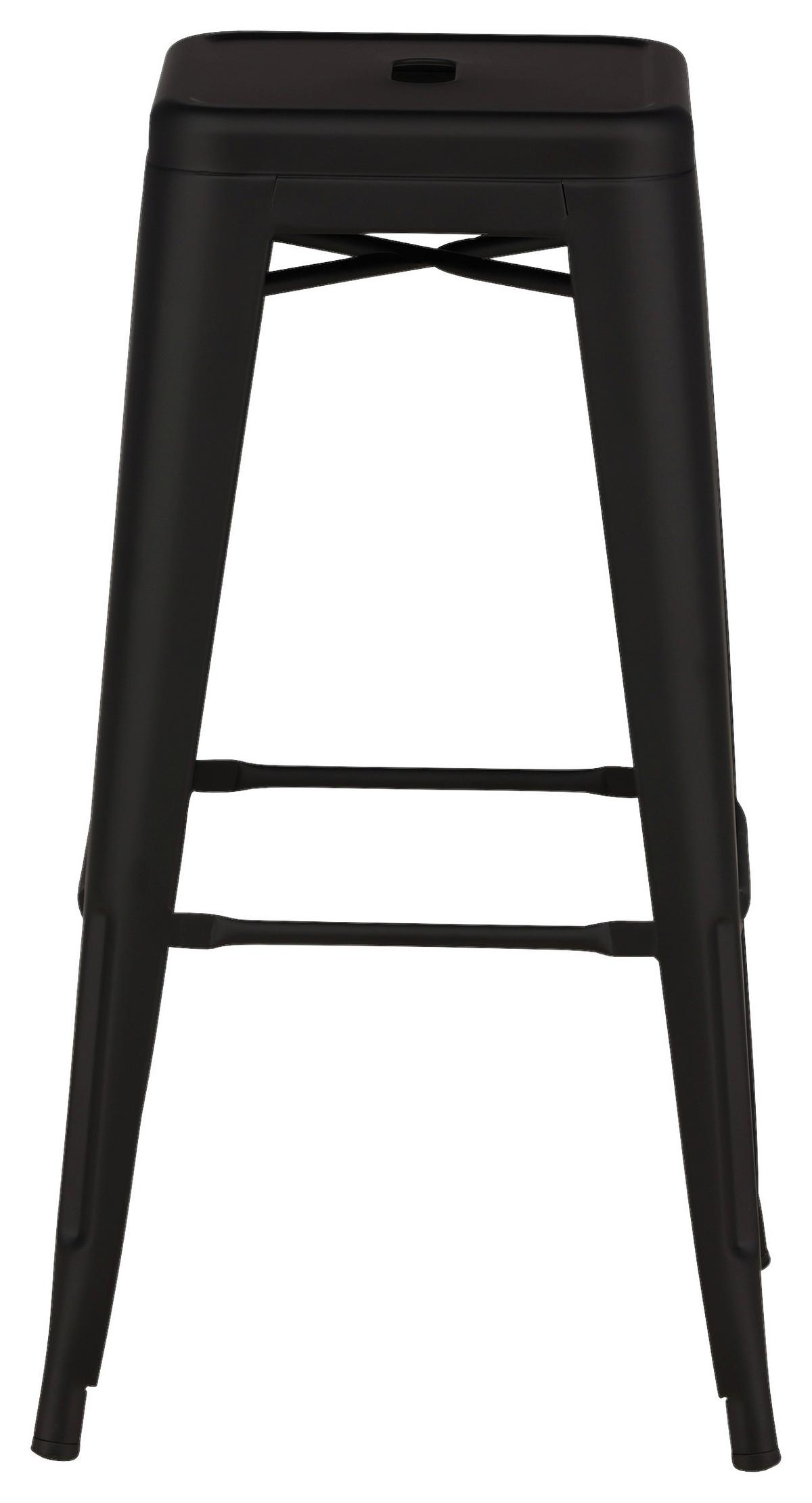 Barhocker-Set Tempe - Schwarz, Design, Metall (43/76/43cm) - Livetastic