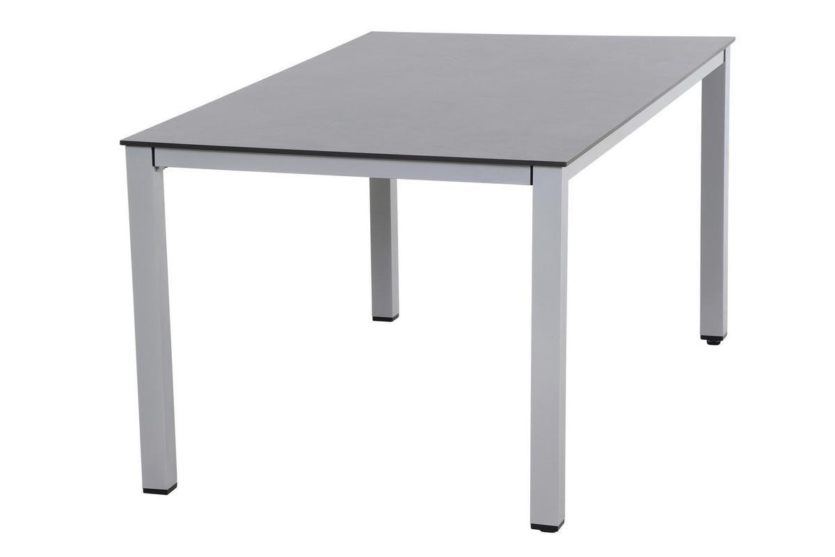 Gartentisch Metall/Kunststoff /Holzwerkstoff L 160 cm - Anthrazit/Silberfarben, KONVENTIONELL, Holzwerkstoff/Kunststoff (160/90/72cm) - Siena Garden