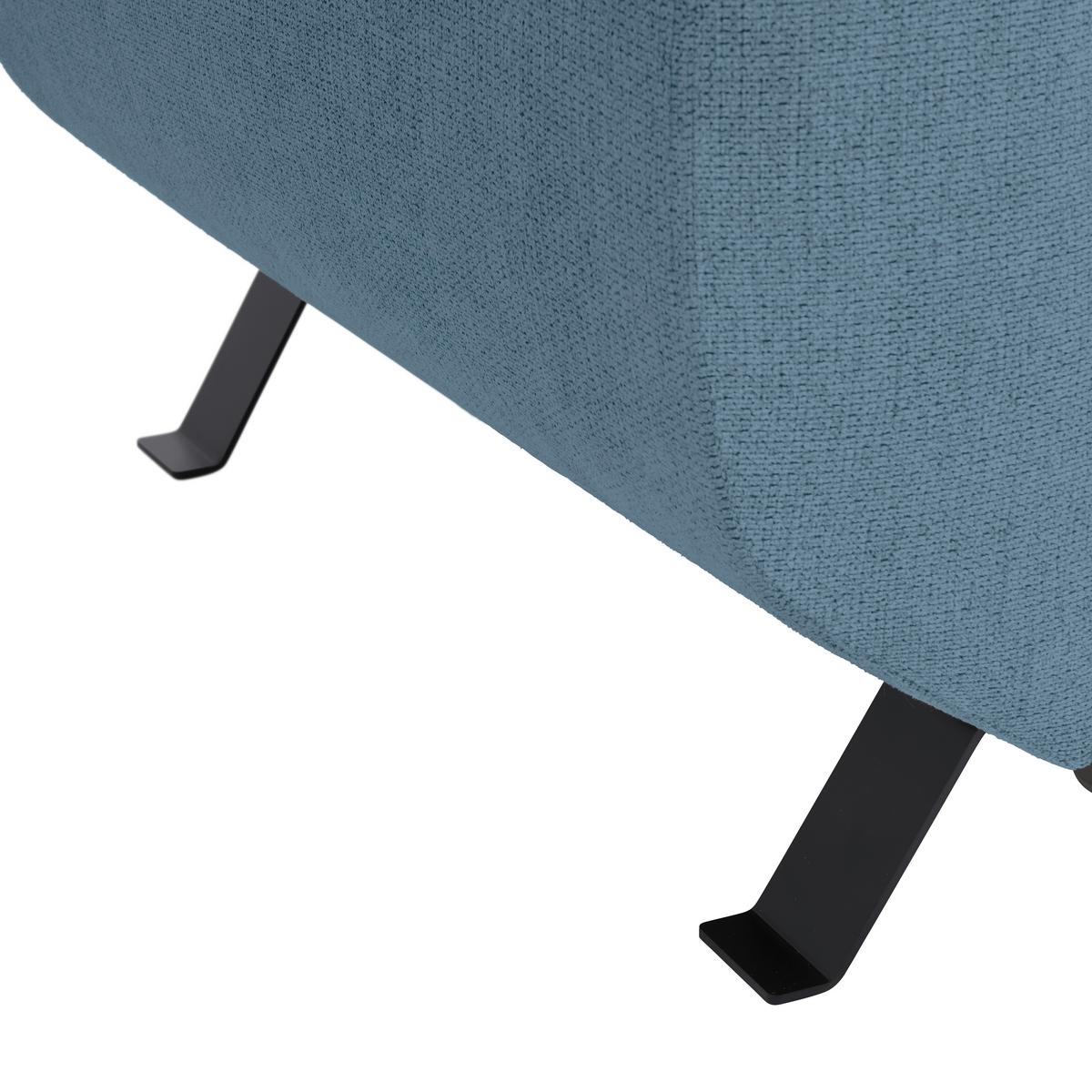 Rohová sedačka RAVEN, pravá, tmavě modrá - černá/tmavě modrá, Moderní, kov/textil (257/198cm) - Mömax