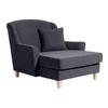 Big Sessel Mit Armlehnen Judith Velours Anthrazit - Anthrazit/Naturfarben, MODERN, Textil (136/107/142cm) - Max Winzer