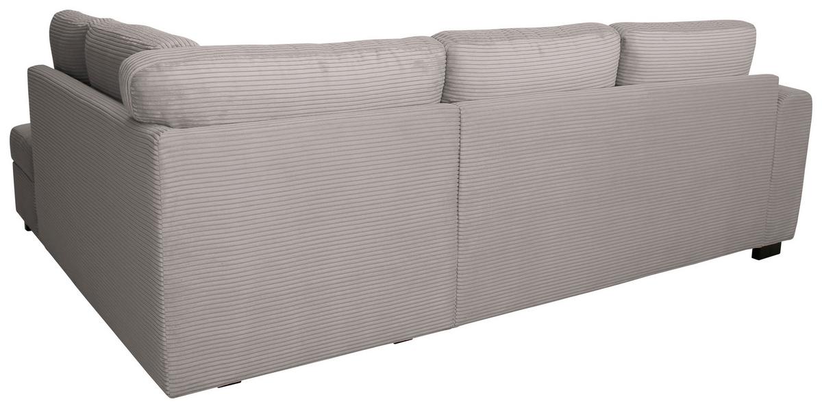 Ecksofa John Graubraun  S: 239x178 cm - Graubraun/Schwarz, Trend, Textil (239/178cm)