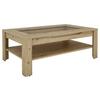 Couchtisch Mit Stauraum Ralph Eiche Artisan Dekor - Eiche Artisan, Basics, Glas/Holzwerkstoff (110/43/67cm) - MID.YOU