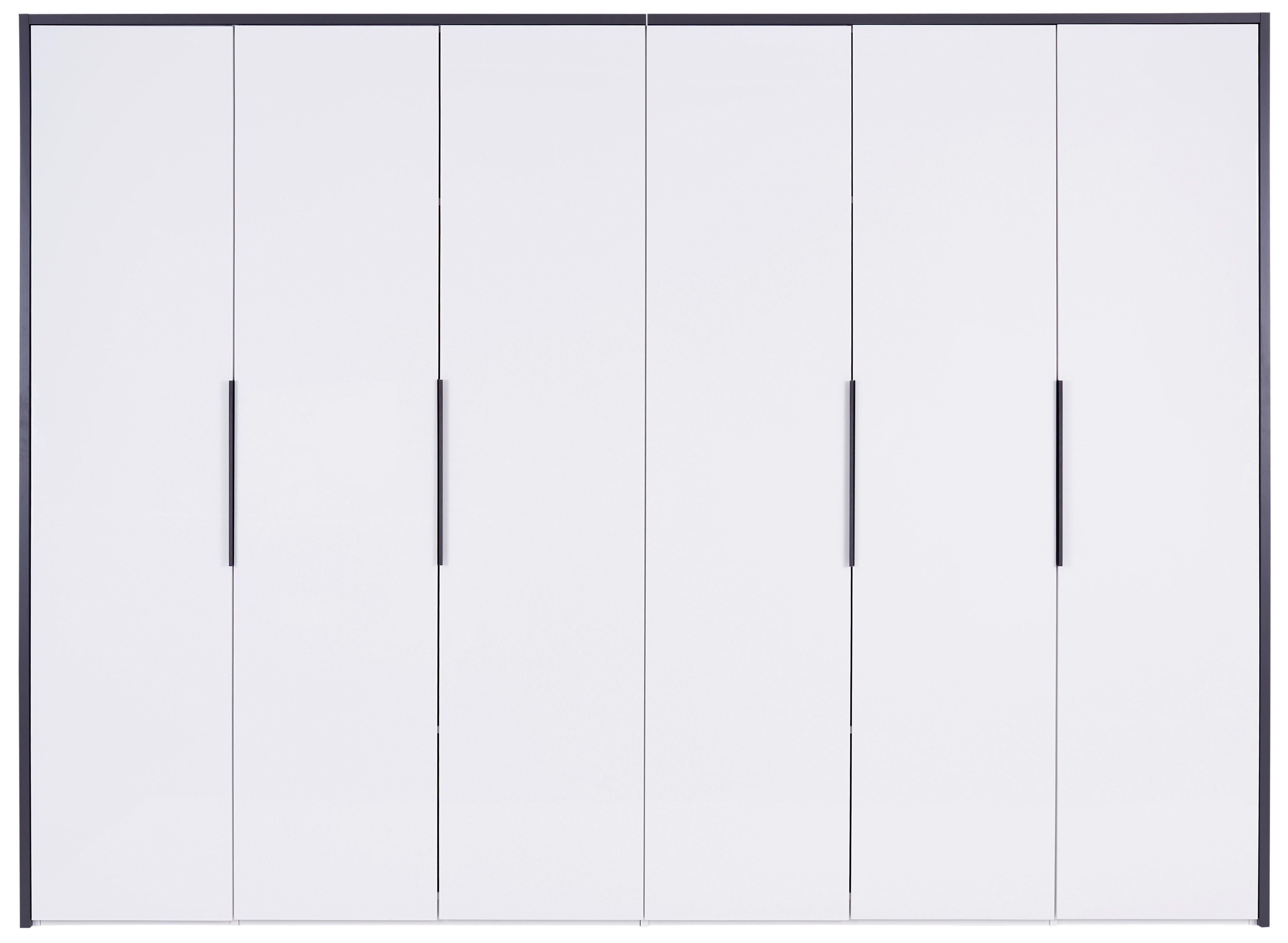 Drehtürenschrank 294 cm Lucca Weiß - Weiß, MODERN, Holzwerkstoff (294/221.1/60.1cm)