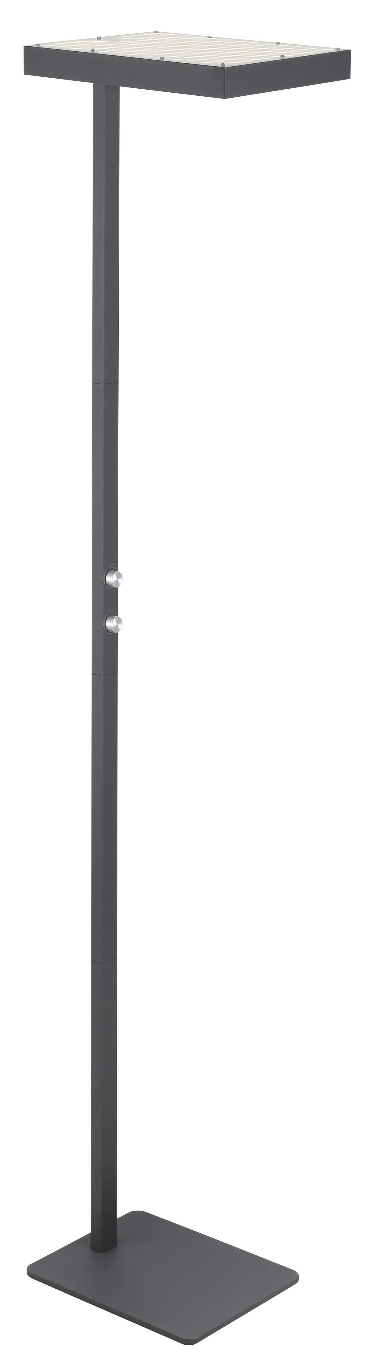 Led-stehleuchte Drehdimmer - Klar/Silberfarben, Design, Kunststoff/Metall (40/28/184,8cm) - Globo