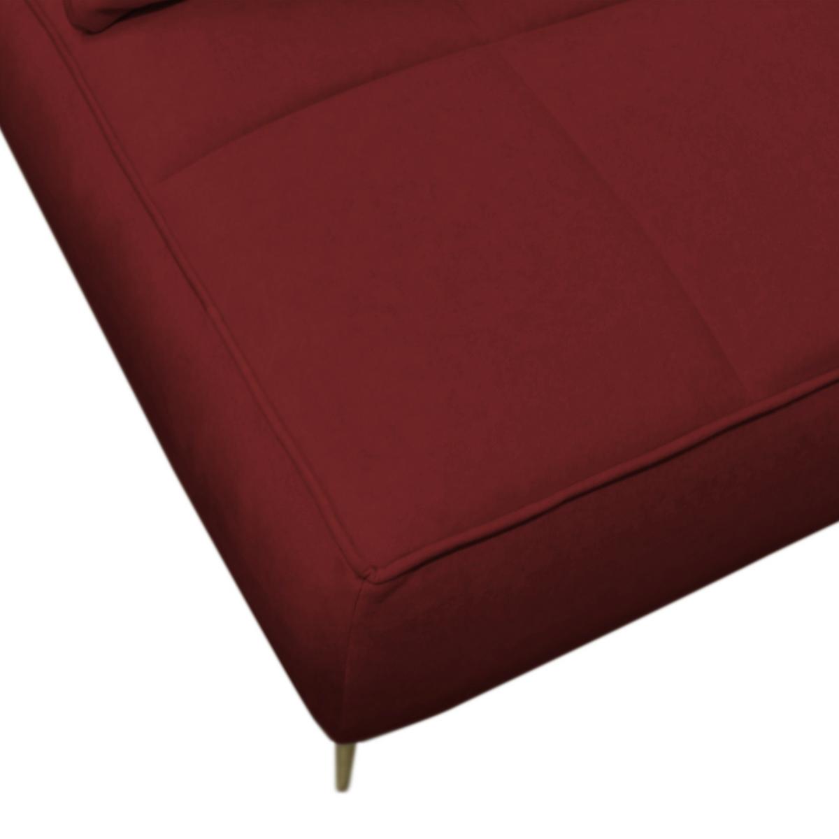 Schlafsofa Zoom Bordeaux B: 200 cm - Bordeaux/Goldfarben, Design, Textil (200/90/97cm) - MID.YOU