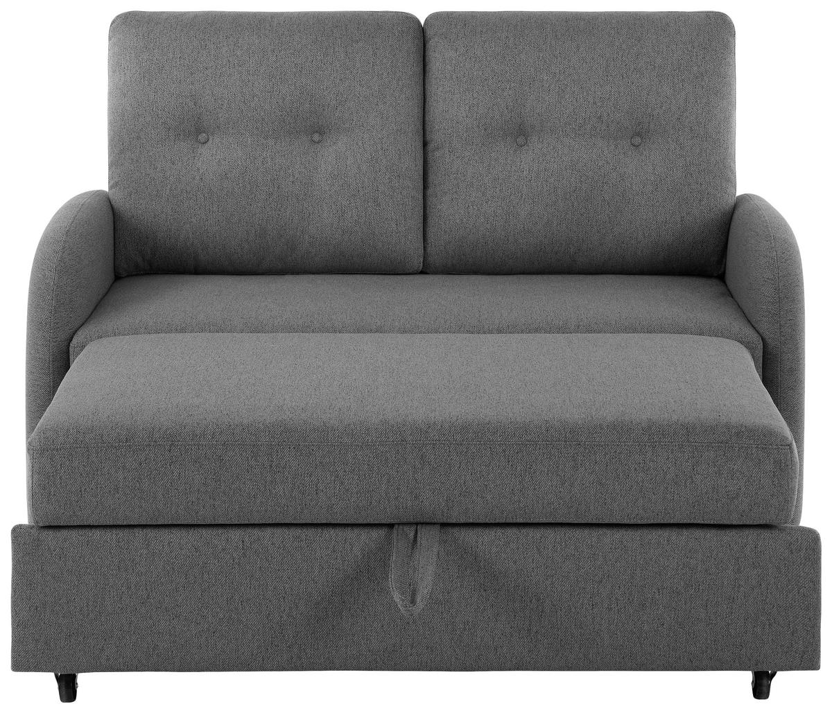 Rozkladacia pohovka COSMO, tmavosivá, max. 240 kg - čierna/tmavosivá, Design, textil/plast (140/94/95cm) - Livetastic
