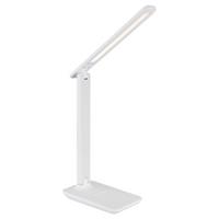 LED-Schreibtischleuchte 58439w - Opal/Weiß, Design, Leder/Kunststoff (28/11,5/50cm) - Globo