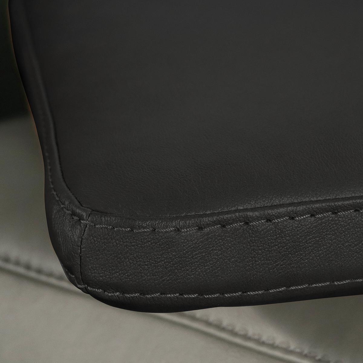 Zierkissen Spring Echtleder Cognac, B: 52 cm - Schwarz, Design, Leder (52/42/7cm) - Livetastic