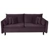 Schlafsofa Mit Bettkasten Orlando Aubergine B: 220 Cm - Aubergine/Schwarz, Design, Textil (220/96/102cm) - MID.YOU