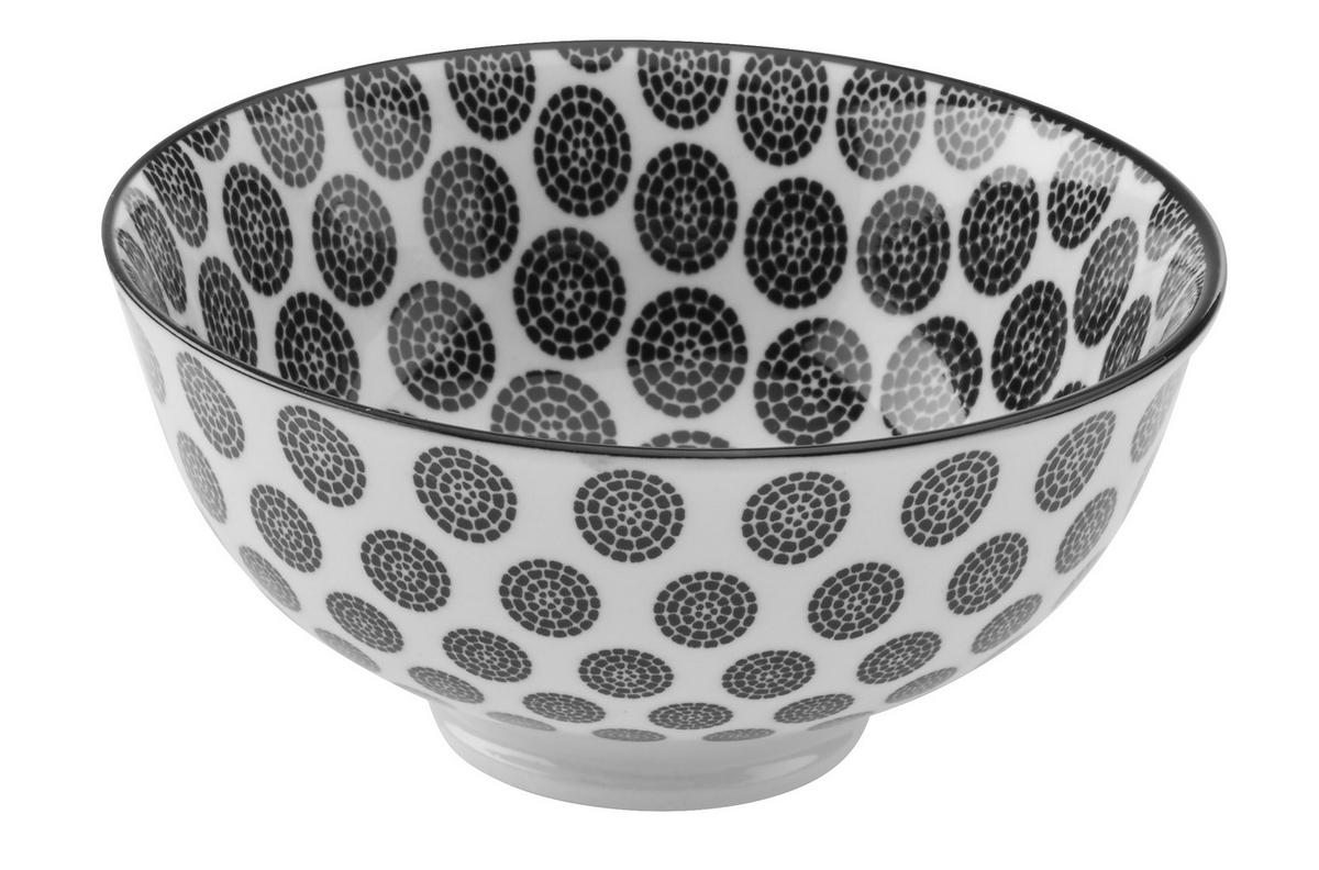MISKA NA OMÁČKU Shiva - bílá/černá, Lifestyle, keramika (11,5/5,8cm) - Modern Living