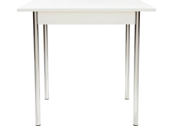 Jedálenský Stôl Köln *cenový Trhák* - biela/chrómová, Moderný, kov/kompozitné drevo (75/72/55cm) Jedálenský Stôl Köln *cenový Trhák* - biela/chrómová, Moderný, kov/kompozitné drevo (75/72/55cm)