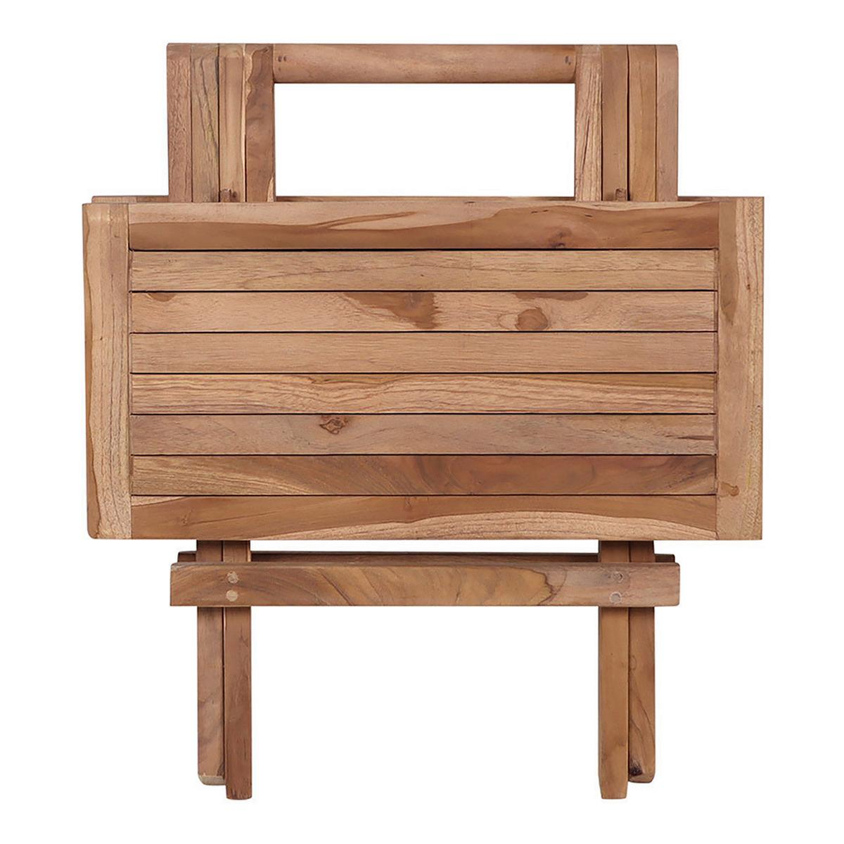 Gartentisch Bilbao Braun B: 50 cm - Braun, MODERN, Holz (50/50/50cm) - MID.YOU
