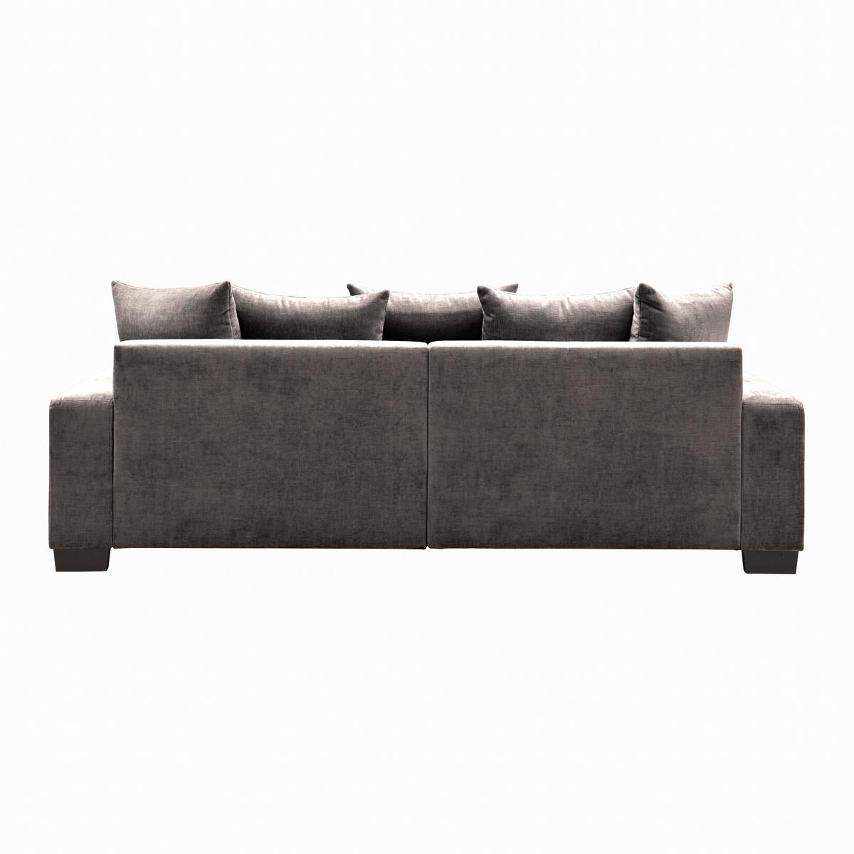 Velká pohovka MATTEO, šedá tkanina EUPHORIA - šedá/černá, Moderní, dřevo (246/93cm)