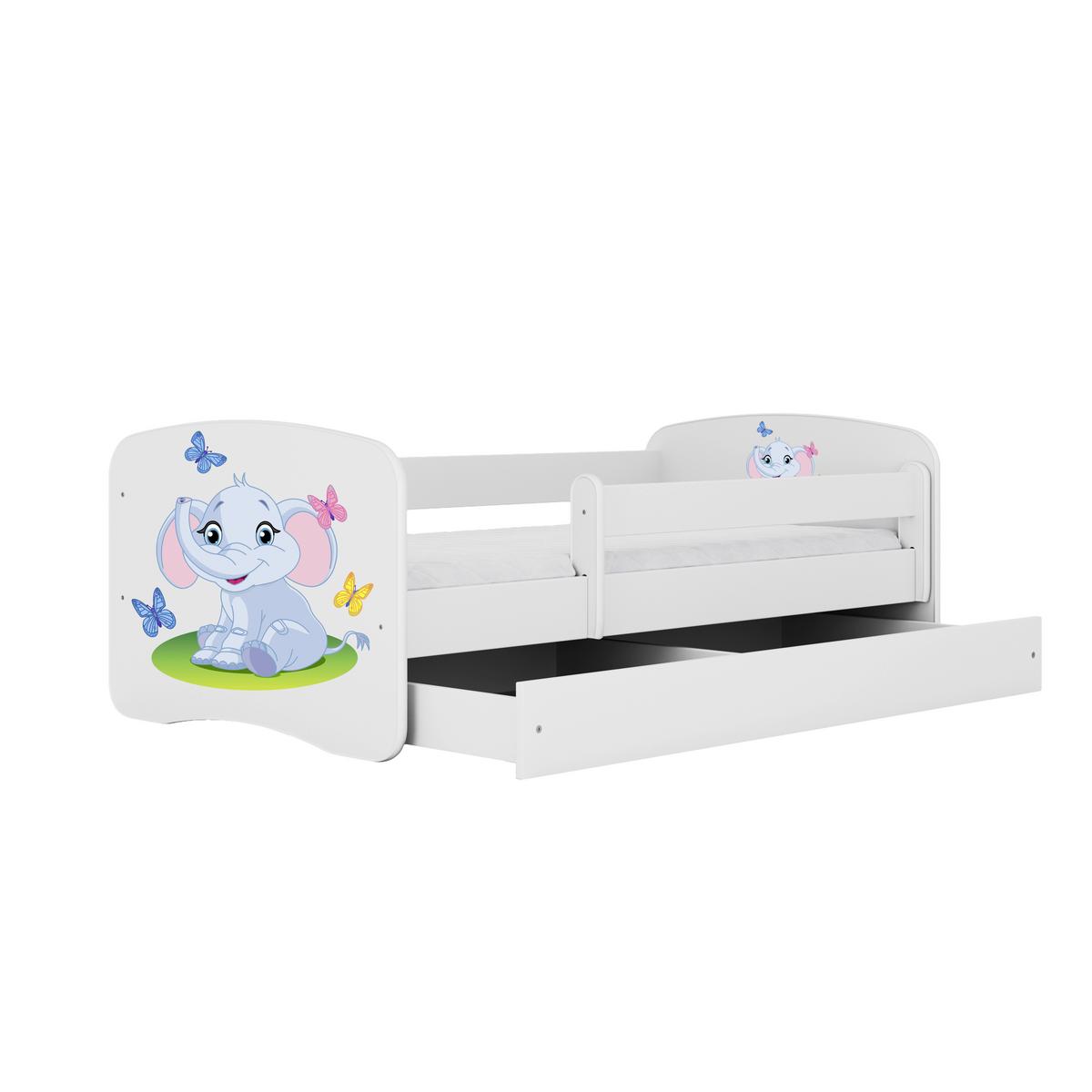 Kinder-/Juniorbett Babydreams Inkl. Matratze 80x160 - Birkefarben/Weiß, MODERN, Holz/Holzwerkstoff (80/160cm) - MID.YOU