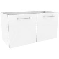 Waschtischunterschrank mit Türdämpfer Lima B: 80cm, Weiß - Weiß, MODERN, Holzwerkstoff (80/42/35cm) - MID.YOU