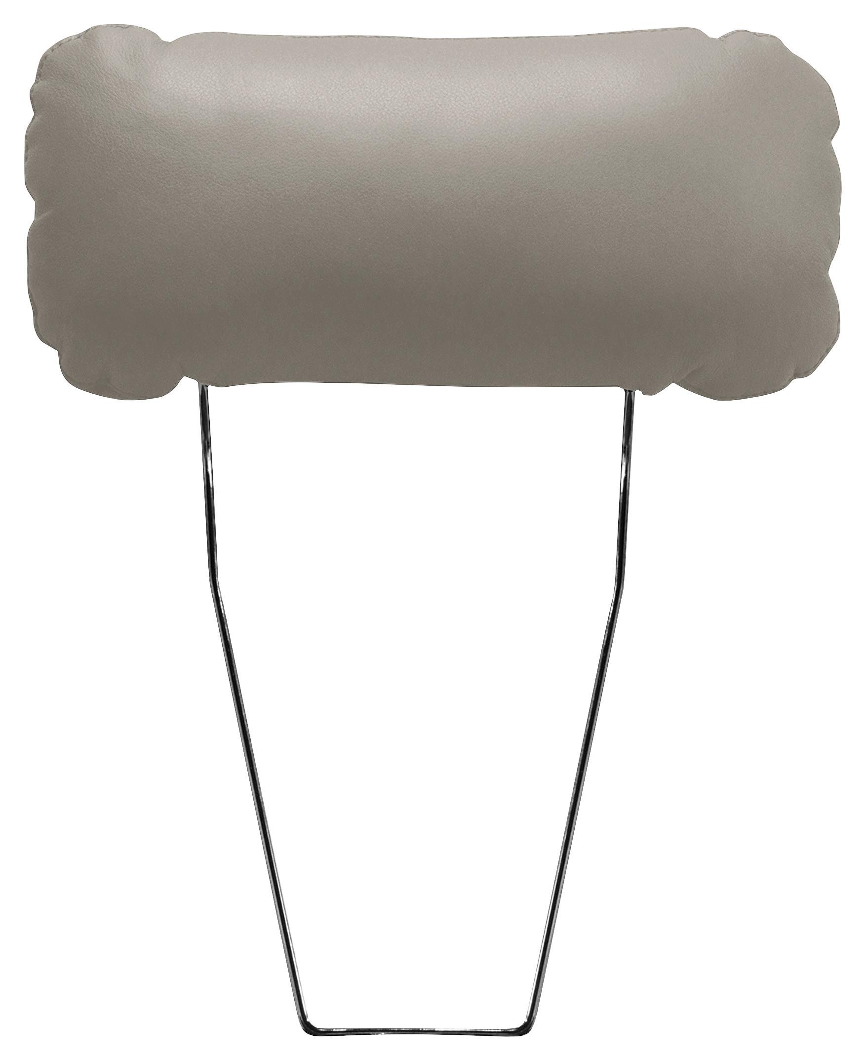 Kopfstütze Nordic Platinfarben B: 43 cm - Platinfarben, Design, Leder/Textil (43/18/15cm) - Livetastic