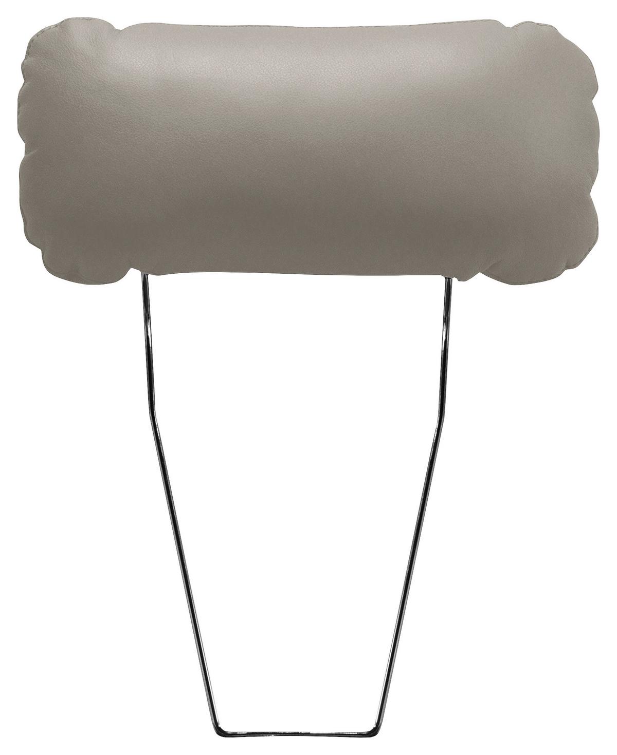 Kopfstütze Nordic Platinfarben B: 43 cm - Platinfarben, Design, Leder/Textil (43/18/15cm) - Livetastic