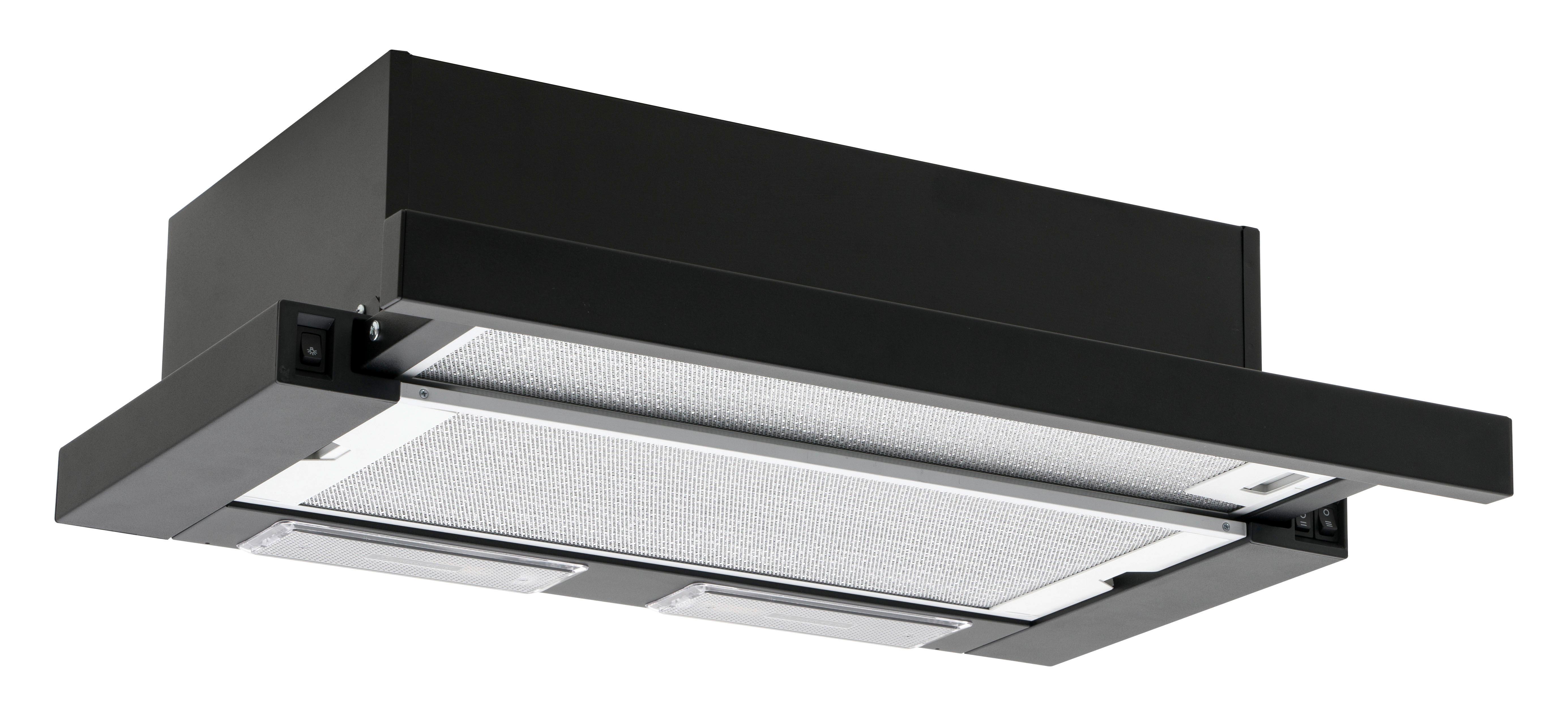 Flachschirmhaube Fh 664 620 S Schwarz B: 60 cm, Led