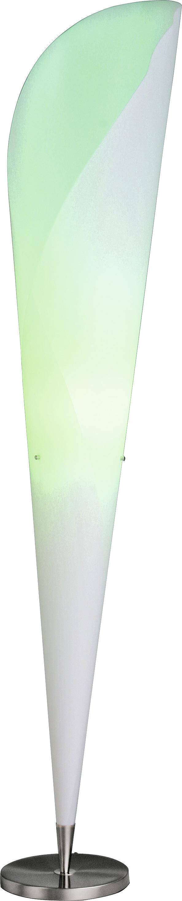 Stehlampe Tulip Weiß Blütenkelchform - Chromfarben/Weiß, KONVENTIONELL, Kunststoff/Metall (30/162cm) - Näve
