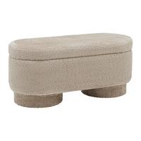 Sedací lavice s úložným prostorem - šedohnědá, Moderní, kompozitní dřevo/textil (100/43/42cm) - Premium Living