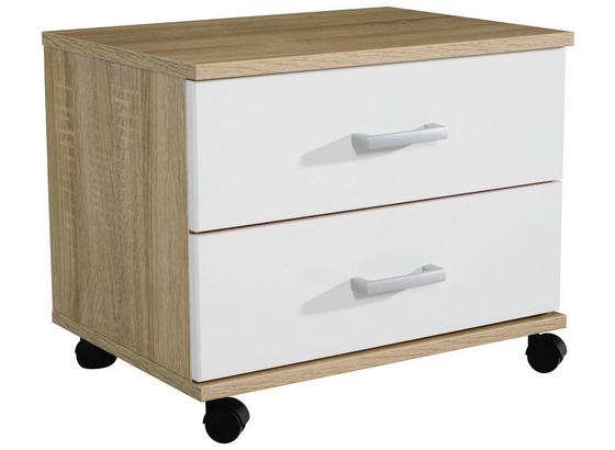 Kontajnér Point - biela/dub sonoma, Moderný, kompozitné drevo/plast (50/41/38cm) Kontajnér Point - biela/dub sonoma, Moderný, kompozitné drevo/plast (50/41/38cm)