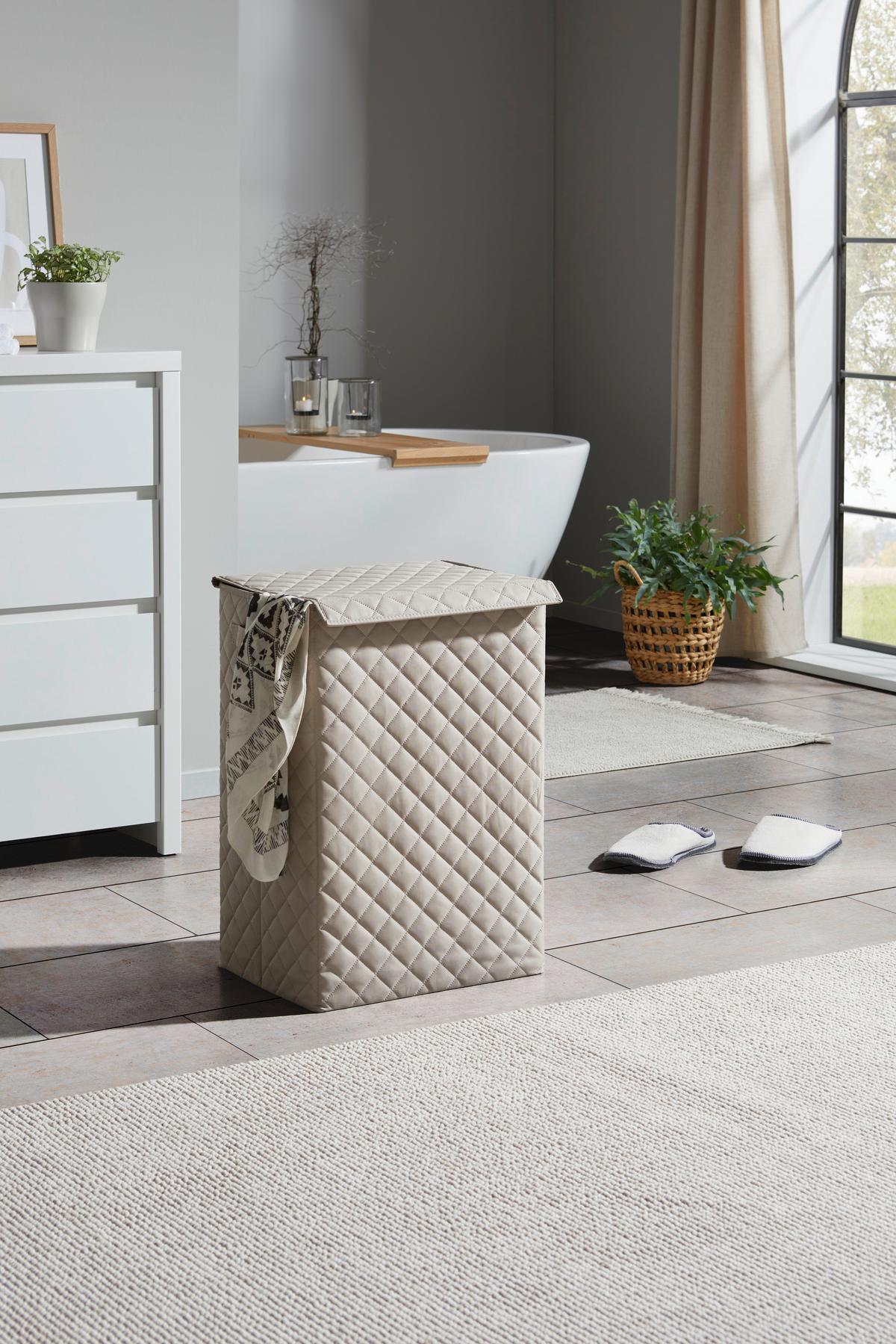 Wäschekorb Samanta - Beige, Basics, Textil (40/30/60cm) - Luca Bessoni