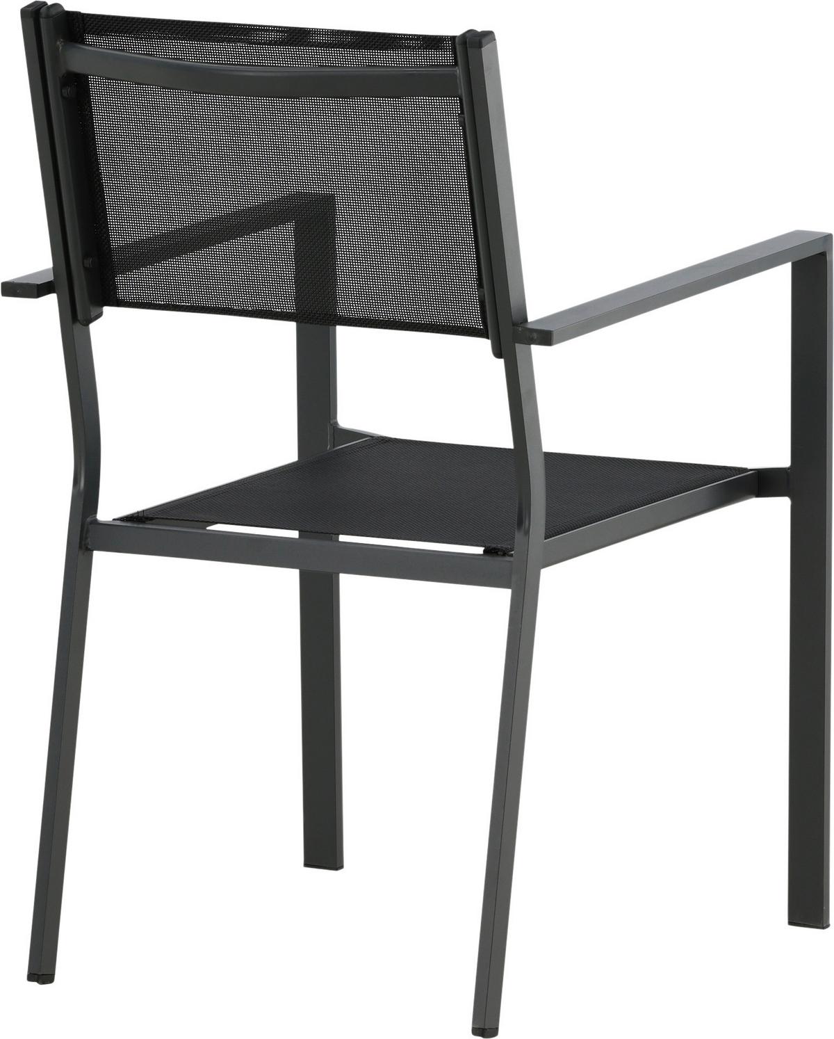 Stapelsessel Copacabana - Schwarz, KONVENTIONELL, Textil/Metall (56.5/88/61cm) - Gardenson