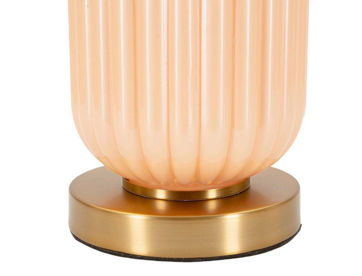 Tischleuchte Perly C Perlmutt, Goldfarben B: 35,5cm - Perlmutt/Goldfarben, Basics, Glas/Textil (35.5/64/35.5cm)