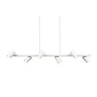 Hängeleuchte Marley H: 150 cm 6-Flammig - Weiß, MODERN, Metall (115/150/18cm) - Trio Leuchten