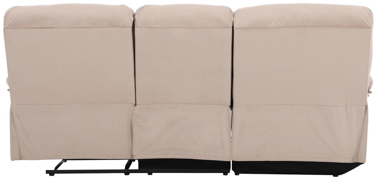 Ecksofa Boston - Beige/Schwarz, Basics, Textil/Metall (216/159cm) - P & B