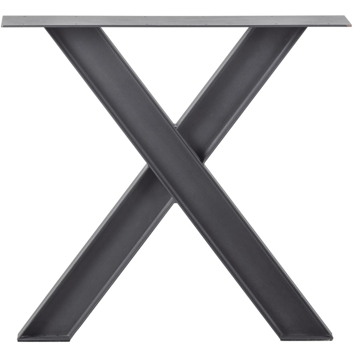 TISCHGESTELL Tablo Schwarz L: 79cm - Schwarz, MODERN, Metall (79/10/72cm) - Livetastic
