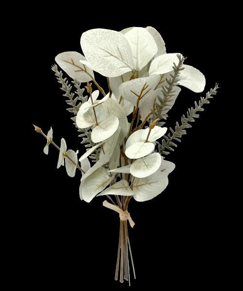 Eukalytus/Rosmarienbusch ca. 30 cm - Weiß, MODERN, Kunststoff (30cm)
