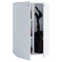 Komoda Lona mini biela - biela/strieborná, Basics, kompozitné drevo/plast (70/105/39cm) - MID.YOU