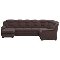 Wohnlandschaft Marcus Braun inkl. Bettkasten - Schwarz/Braun, Basics, Textil (162/330/211cm) - MID.YOU