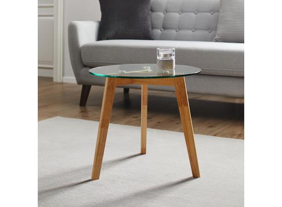 Odkládací Stolek Lui - průhledné/barvy buku, Moderní, dřevo/sklo (50/45cm) - Mömax modern living Odkládací Stolek Lui - průhledné/barvy buku, Moderní, dřevo/sklo (50/45cm) - Mömax modern living