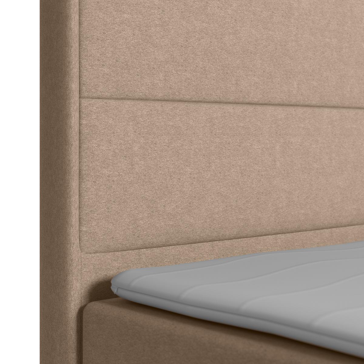 Boxspringbett mit Bettkasten Palermo 180x200 Naturfarben - Schwarz/Naturfarben, MODERN, Karton/Holz (180/200cm) - MID.YOU
