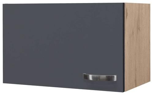 Kuchyňská horní skříňka SHADOW 60cm - dub San Remo/tmavě šedá, Moderní, kov/kompozitní dřevo (60/32/32cm)