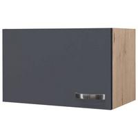 Horná kuchynská skrinka SHADOW 60cm - dub San Remo/farba ušľachtilej ocele, Modern, kov/kompozitné drevo (60/32/32cm)