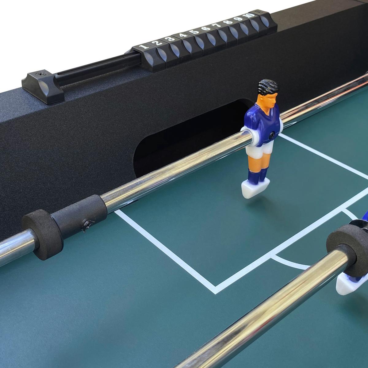 Tischfußball Holz Schwarz 2 Bälle, klappbar - Schwarz, KONVENTIONELL, Holz (61/81/122cm) - Ambia Garden