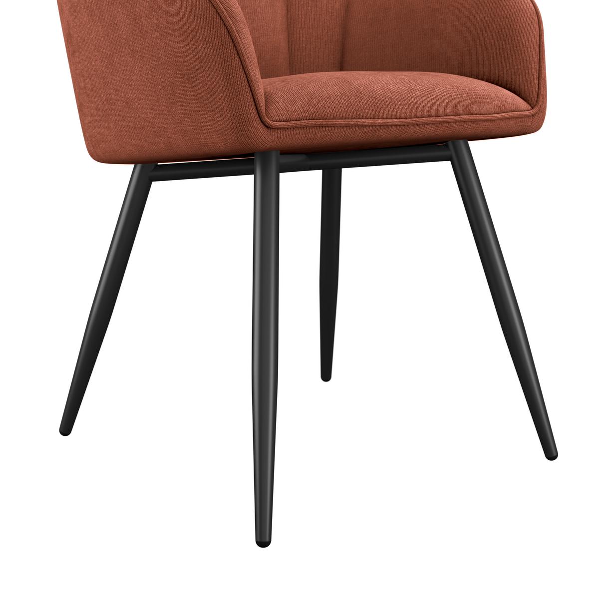 Karosszék Caro 2 Giga S - fekete/terrakotta, Konventionell, textil/fa (55/83/61cm) - Nedis SmartLife