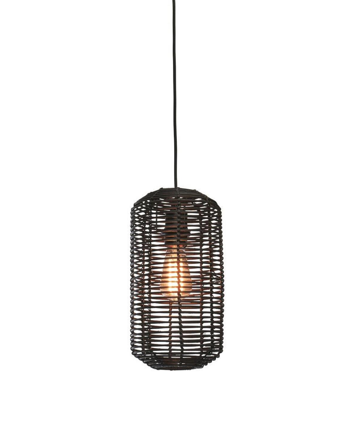 Hängeleuchte Tanami/h35/b - Schwarz, Trend, Holz (18/18/35cm) - Good & Mojo
