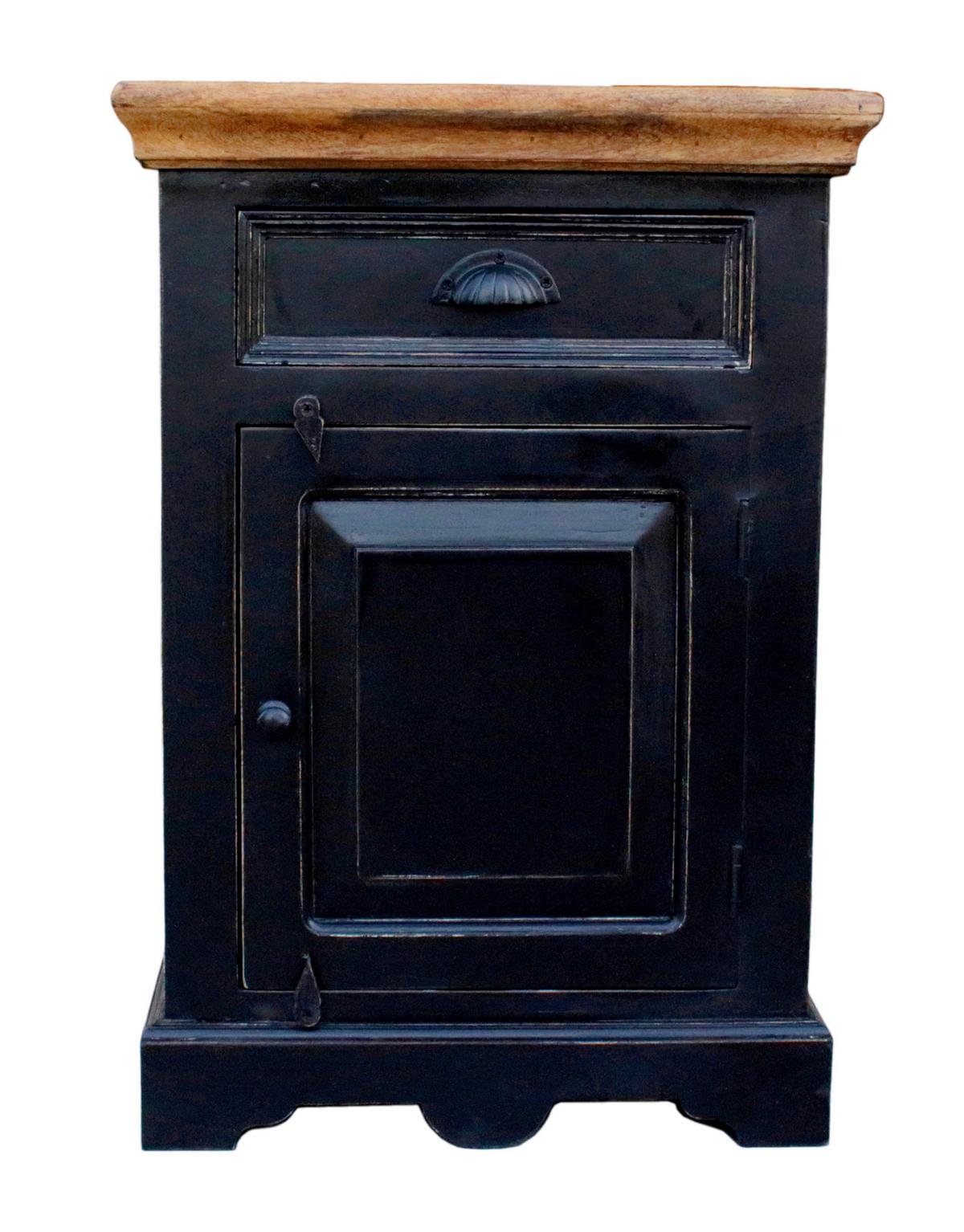 KOMMODE Honig/Schwarz B: 50cm - Schwarz/Honig, Design, Holz/Holzwerkstoff (50/72/35cm) - MID.YOU