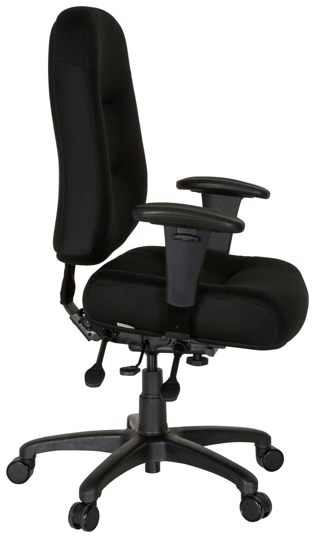 Bürostuhl Zenit Xxl Schwarz Bis 150 Kg - Schwarz, Basics, Kunststoff/Textil (76/119/69cm) - MID.YOU