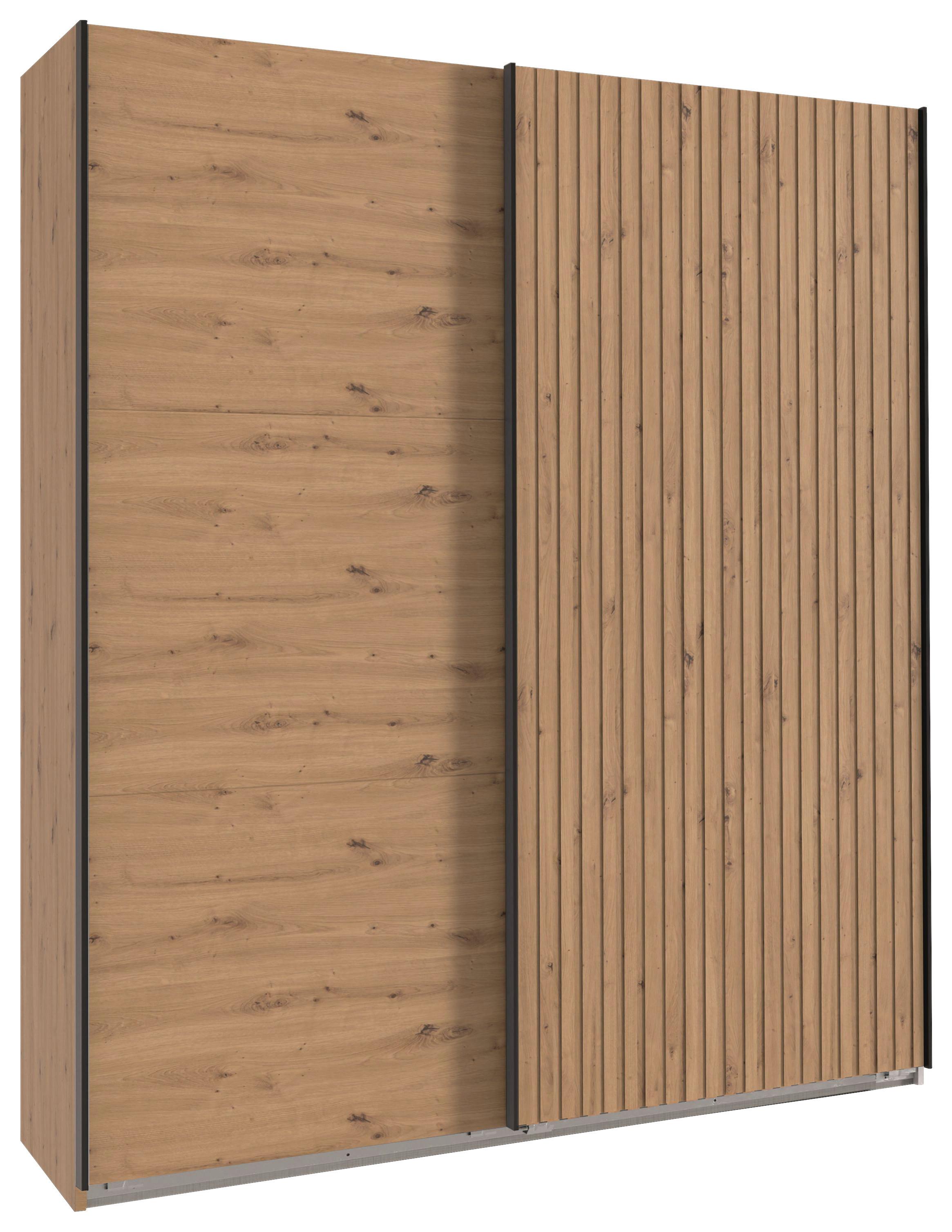 Schwebetürenschrank Andorra Eiche Artisan B: 200 Cm - Eiche Artisan, MODERN, Holzwerkstoff (200/216/65cm) - MID.YOU
