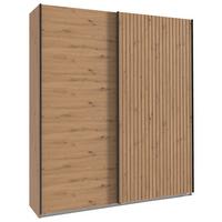Schwebetürenschrank Andorra Eiche Artisan B: 200 cm - Eiche Artisan, MODERN, Holzwerkstoff (200/216/65cm) - MID.YOU